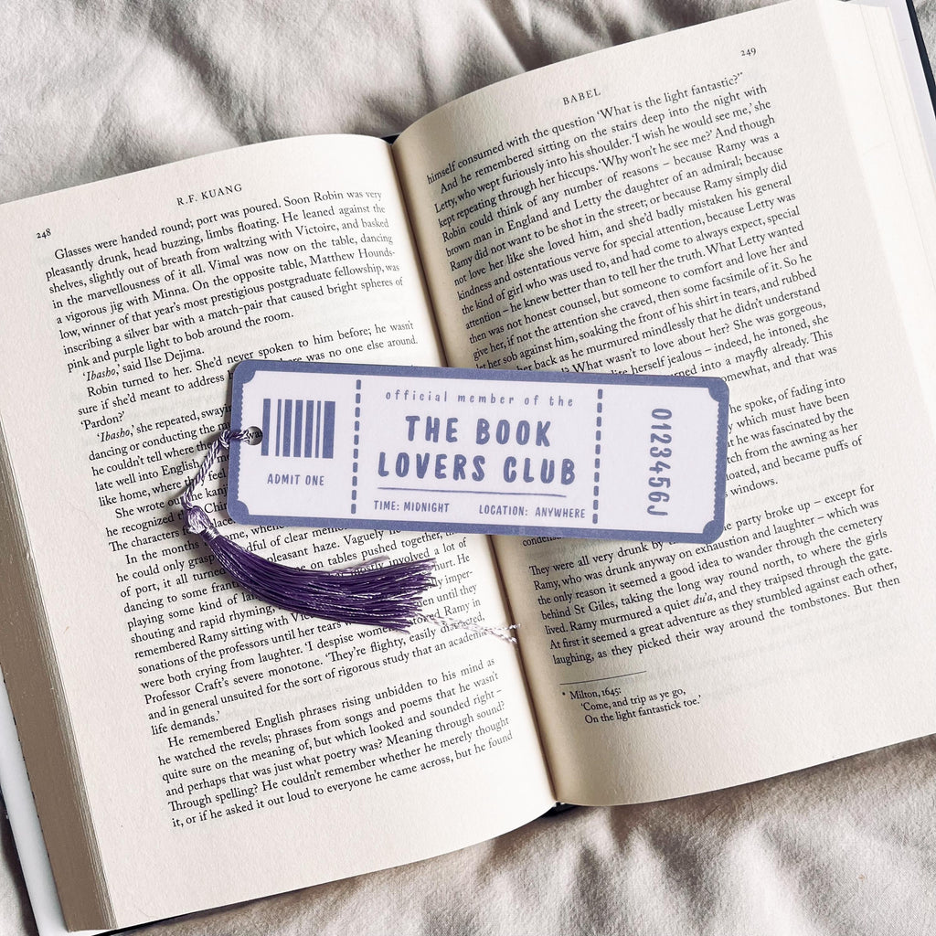 Ticket Bookmark: Book Lover Gift (Handmade with Tassel) bookmark by Magic & Meaning