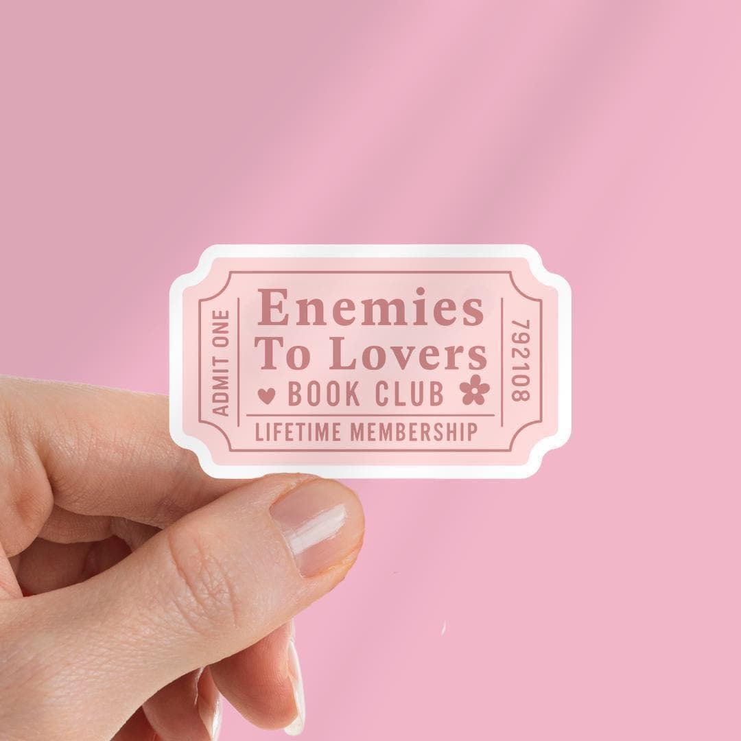 Enemies to Lovers Book Club Kindle Sticker: Bookish E-Reader Decal sticker by Magic & Meaning