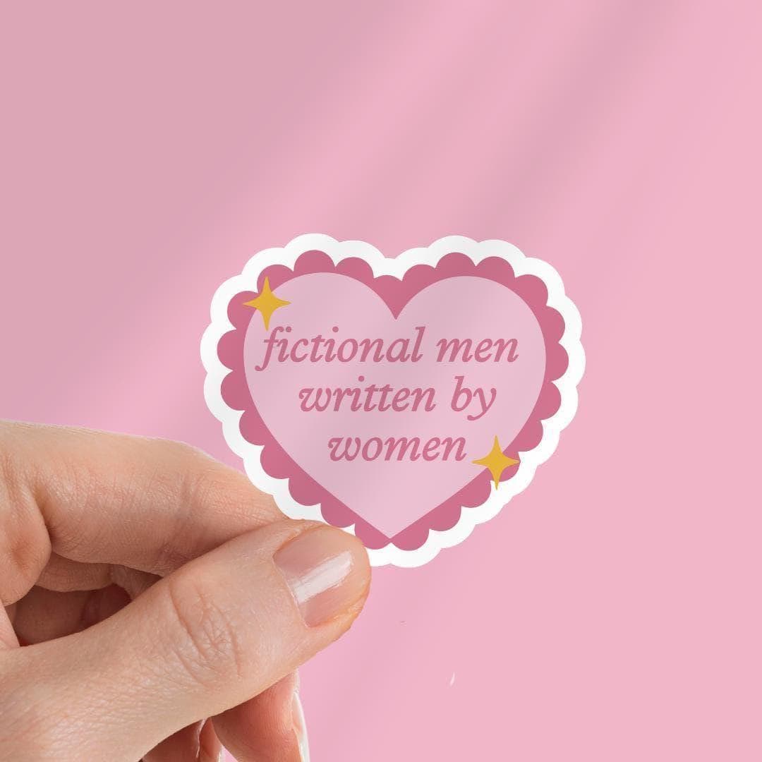 Fictional Men Written By Women Kindle Sticker: Book Lover Vinyl Decal sticker by Magic & Meaning