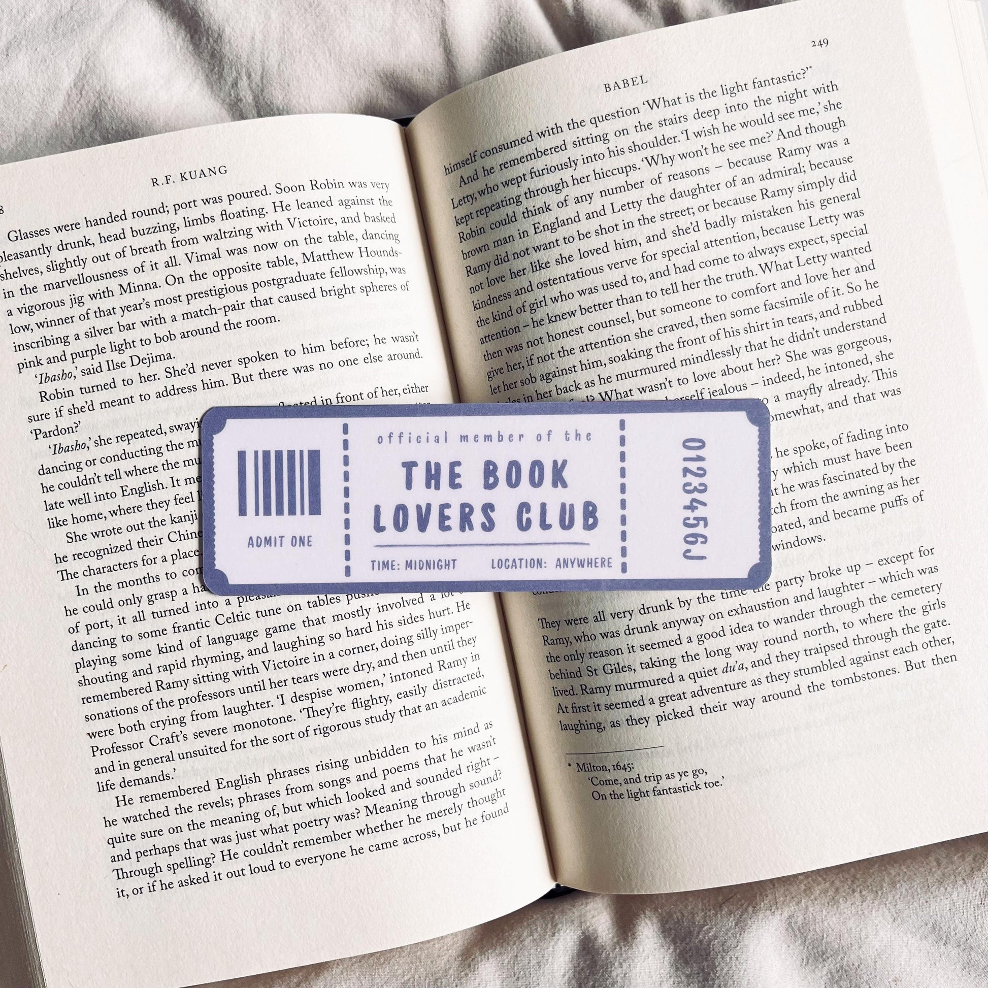 Ticket Bookmark: Book Lover Gift (Handmade with Tassel) bookmark by Magic & Meaning