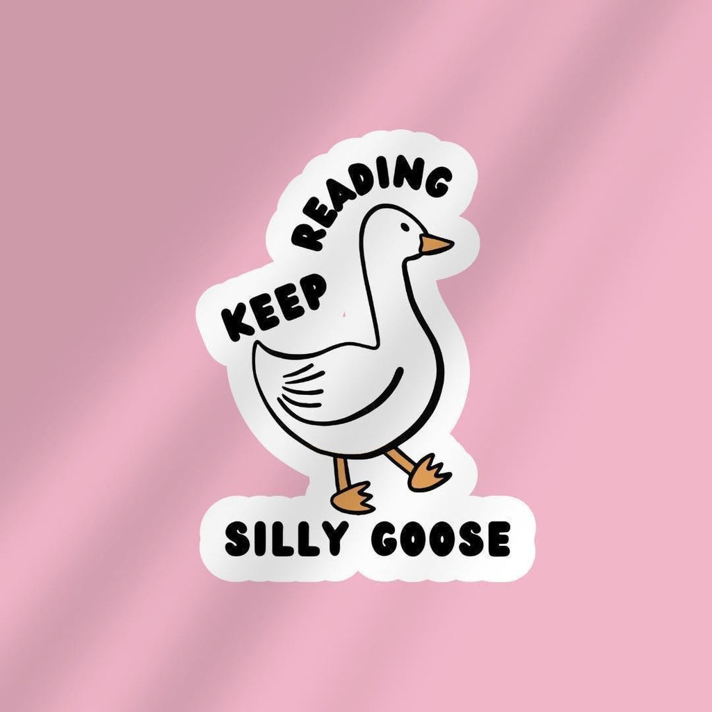 Duck With Knife Kindle Sticker: Book Lover Vinyl Decal sticker by Magic & Meaning