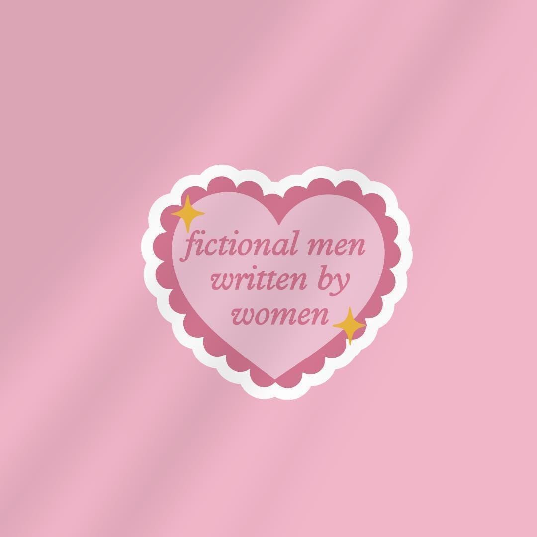 Fictional Men Written By Women Kindle Sticker: Book Lover Vinyl Decal sticker by Magic & Meaning