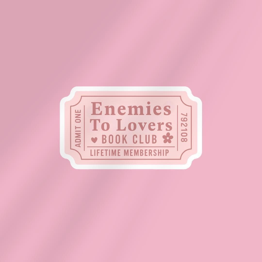 Enemies to Lovers Book Club Kindle Sticker: Bookish E-Reader Decal sticker by Magic & Meaning