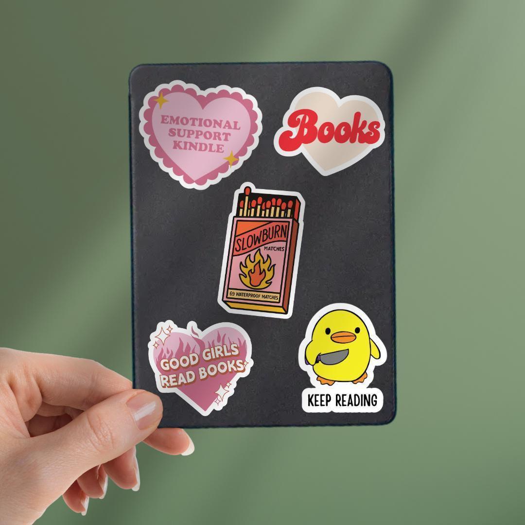 Slow Burn Matches Kindle Sticker: Bookish Smut Lover Vinyl Decal sticker by Magic & Meaning