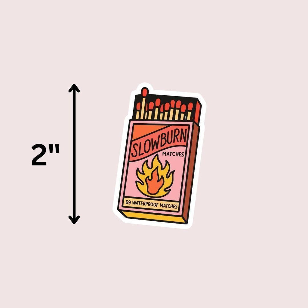 Slow Burn Matches Kindle Sticker: Bookish Smut Lover Vinyl Decal sticker by Magic & Meaning