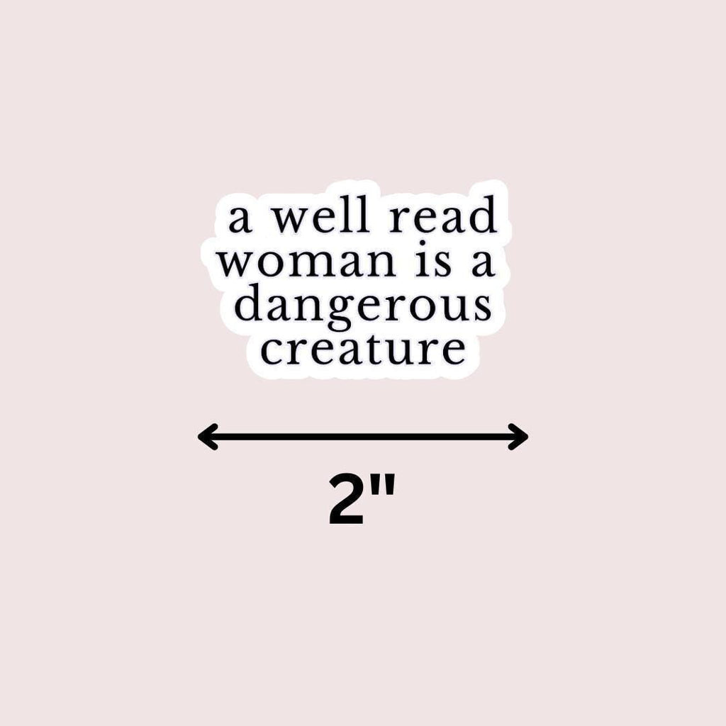 Well Read Woman Kindle Sticker: Book Lover Laptop Decal sticker by Magic & Meaning