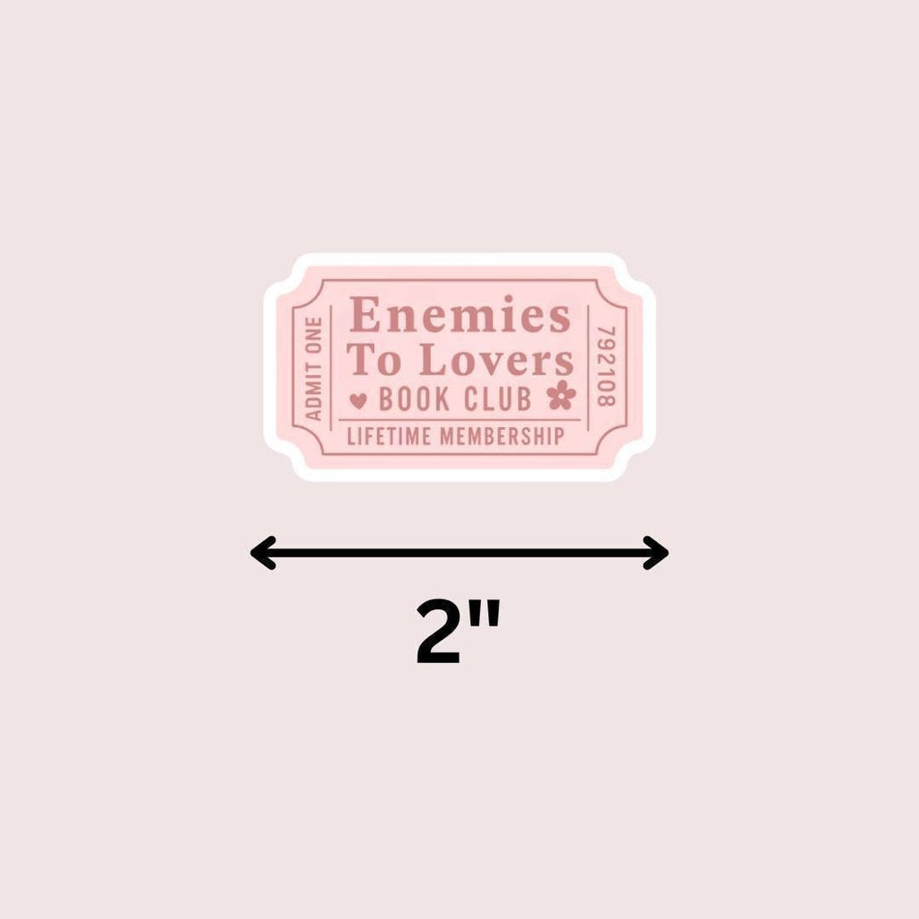Enemies to Lovers Book Club Kindle Sticker: Bookish E-Reader Decal sticker by Magic & Meaning