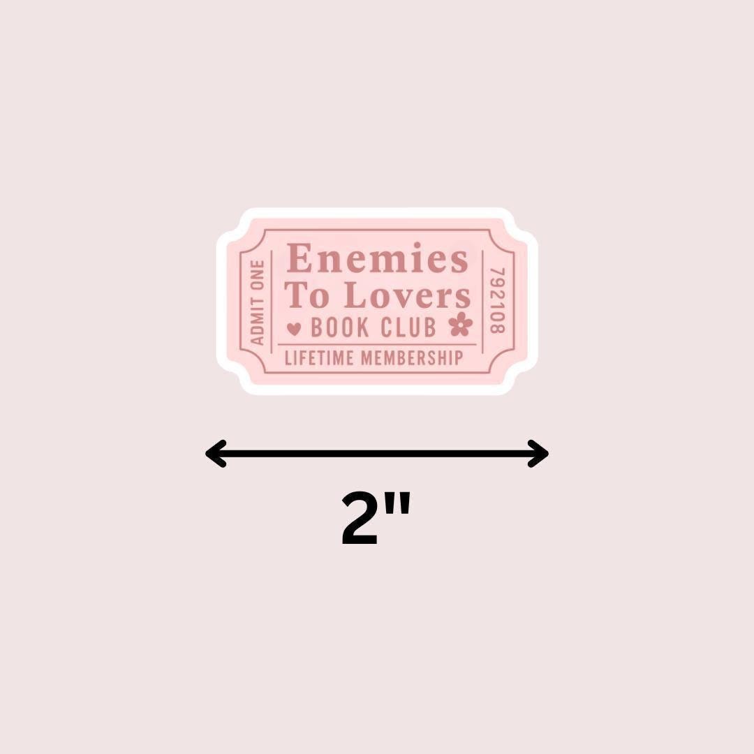 Enemies to Lovers Book Club Kindle Sticker: Bookish E-Reader Decal sticker by Magic & Meaning