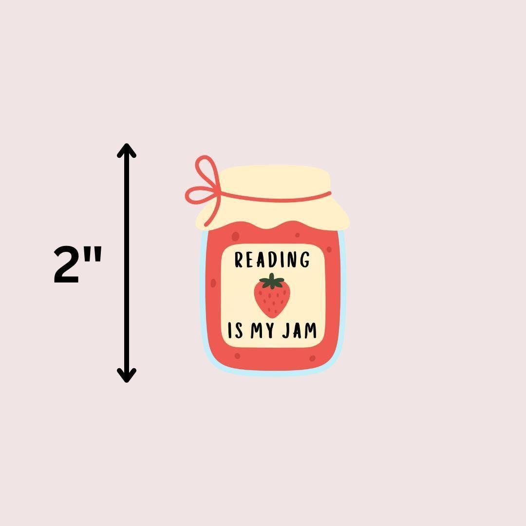 Reading is My Jam Kindle Sticker: Funny Book Lover Laptop Decal sticker by Magic & Meaning