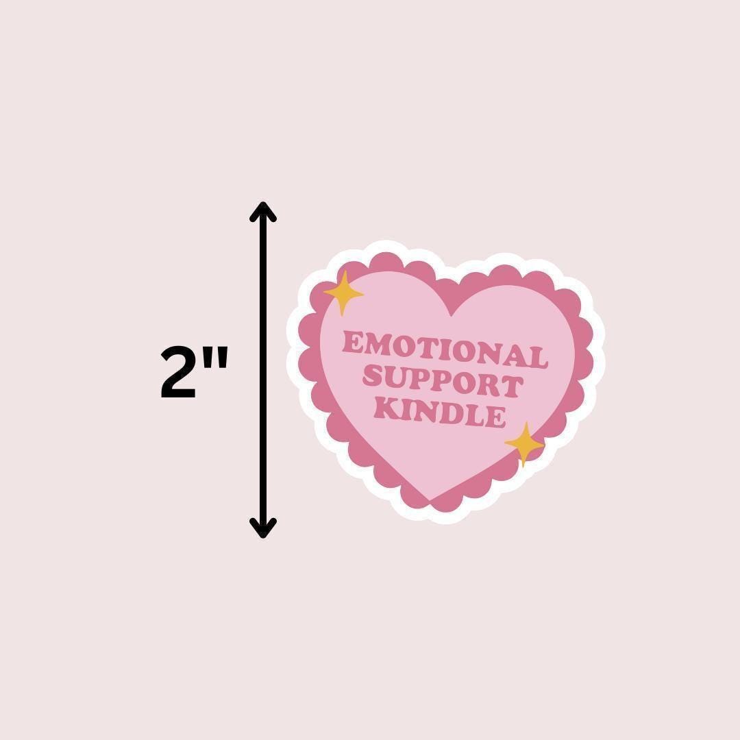 Emotional Support Kindle Sticker: Book Lover Vinyl Decal sticker by Magic & Meaning