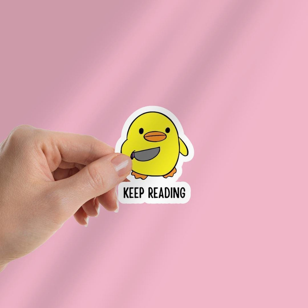 Duck With Knife Kindle Sticker: sticker by Magic & Meaning