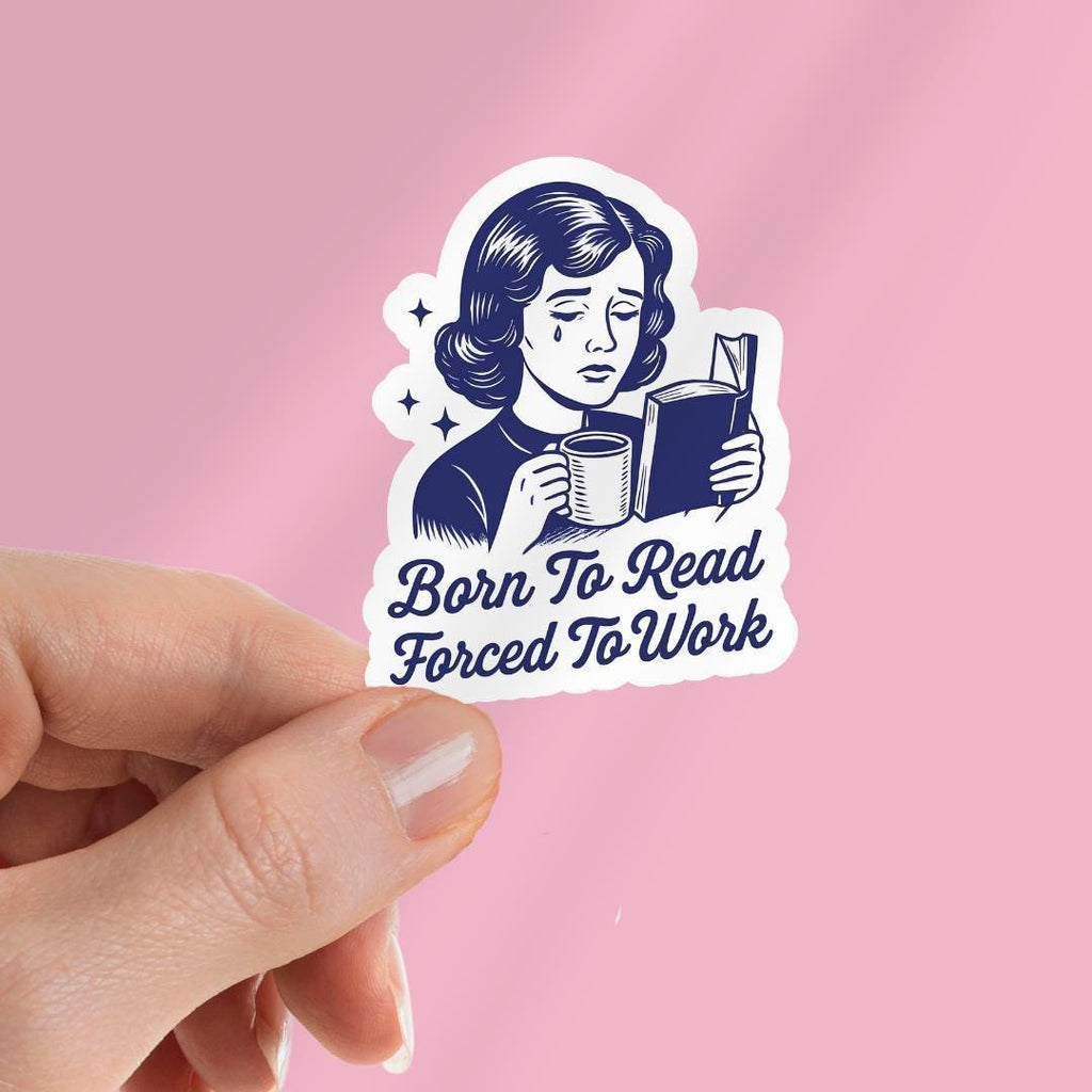 Born To Read Kindle Sticker: Book Lover Vinyl Decal sticker by Magic & Meaning