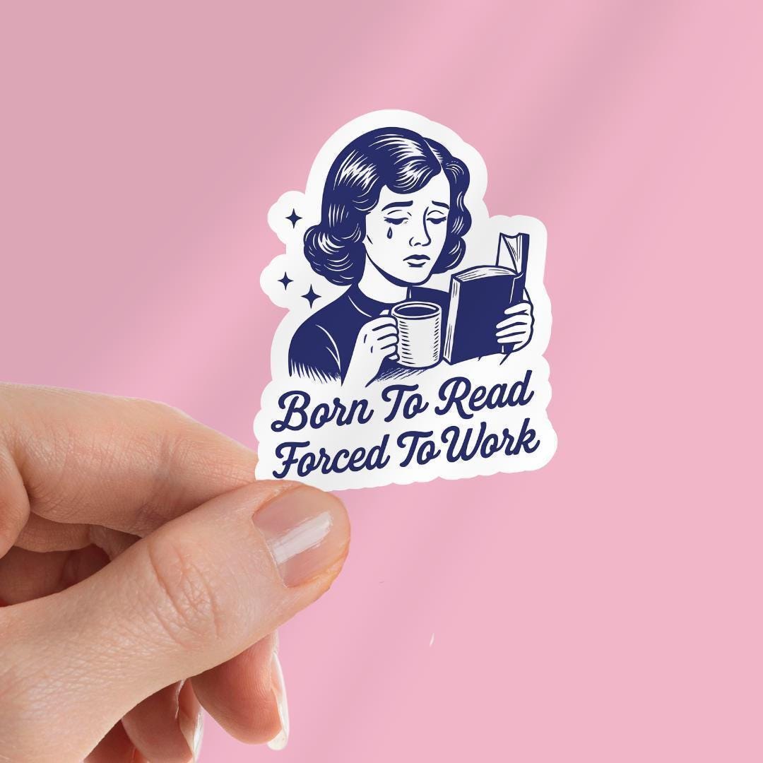 Born To Read Kindle Sticker: Book Lover Vinyl Decal sticker by Magic & Meaning