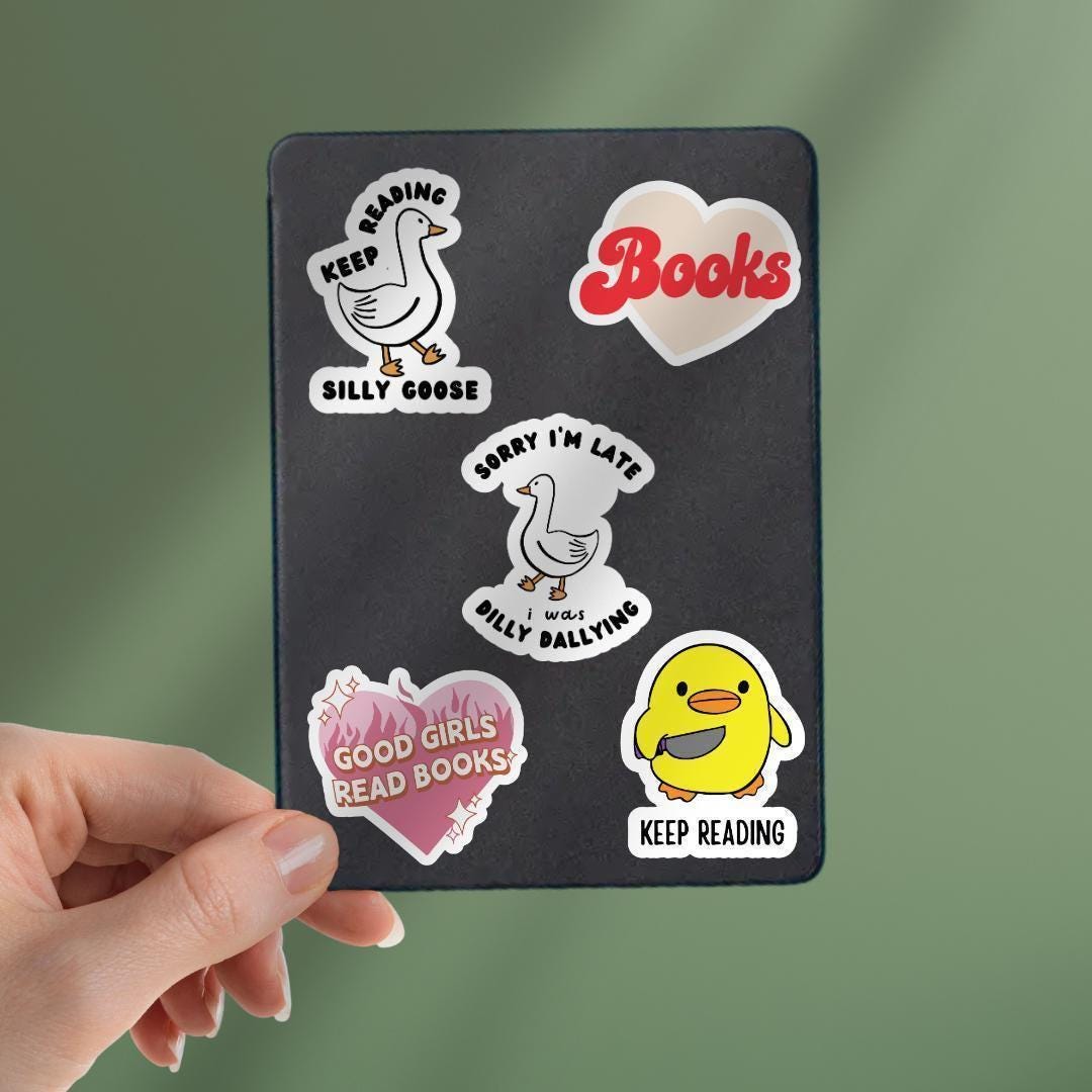 Today I'm A Serious Goose Kindle Sticker: Silly Goose Vinyl Decal sticker by Magic & Meaning