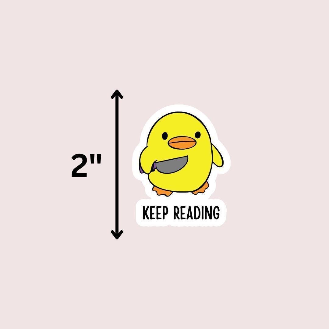 Duck With Knife Kindle Sticker: sticker by Magic & Meaning