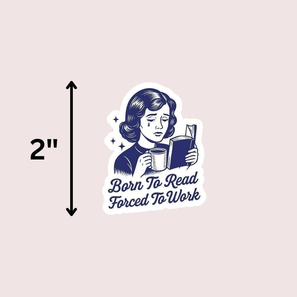 Born To Read Kindle Sticker: Book Lover Vinyl Decal sticker by Magic & Meaning