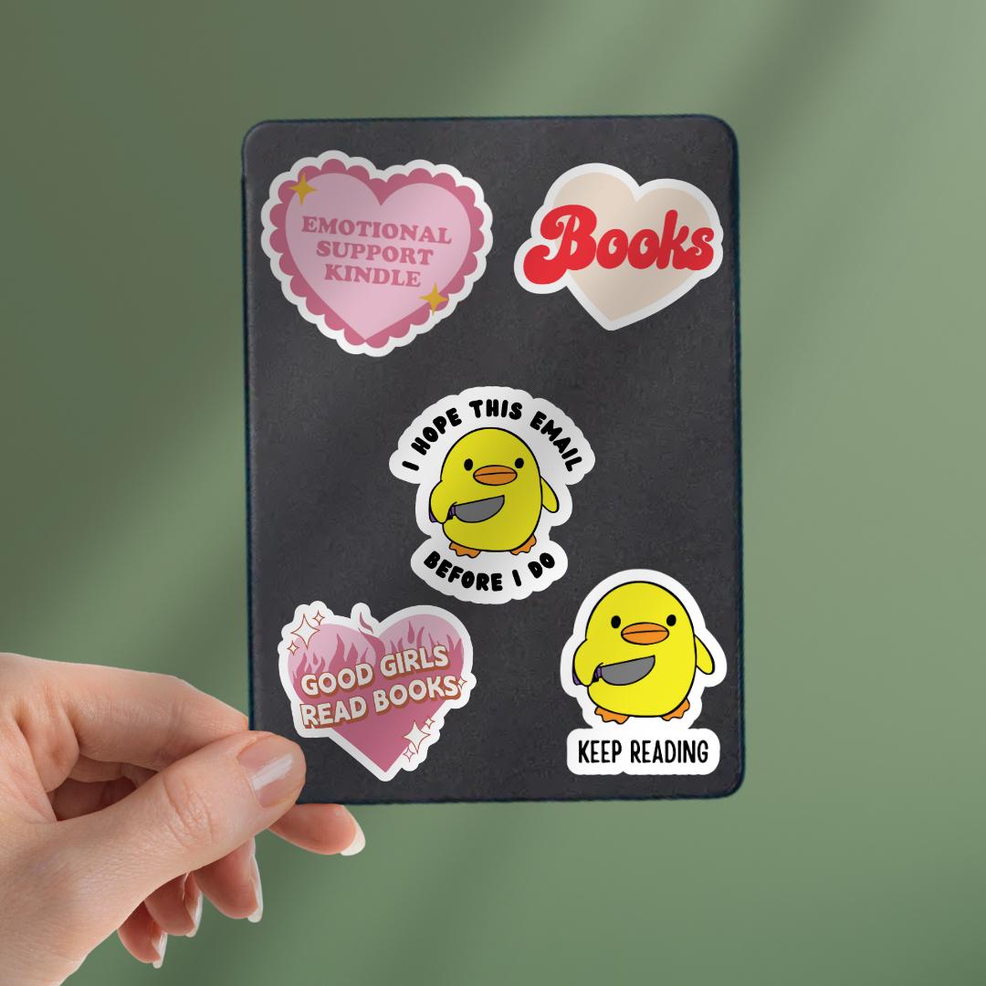 Funny Duck Knife Meme Sticker: Reader Stocking Stuffer sticker by Magic & Meaning