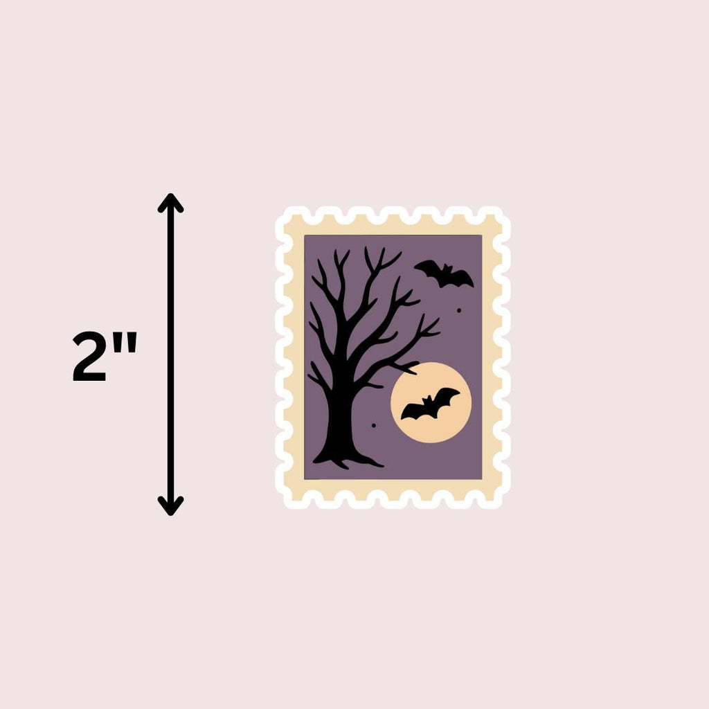 Halloween Postage Stamp Kindle Sticker: Weatherproof Vinyl Decal sticker by Magic & Meaning