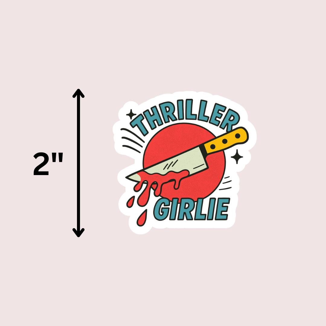 Thriller Girlie Horror Book Kindle Sticker: Halloween Sticker sticker by Magic & Meaning