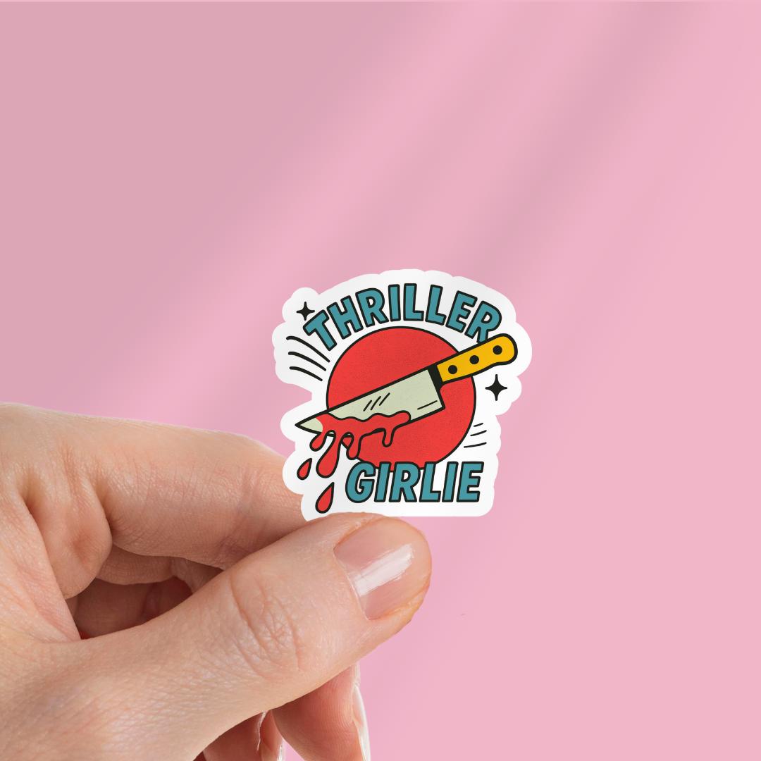 Thriller Girlie Horror Book Kindle Sticker: Halloween Sticker sticker by Magic & Meaning