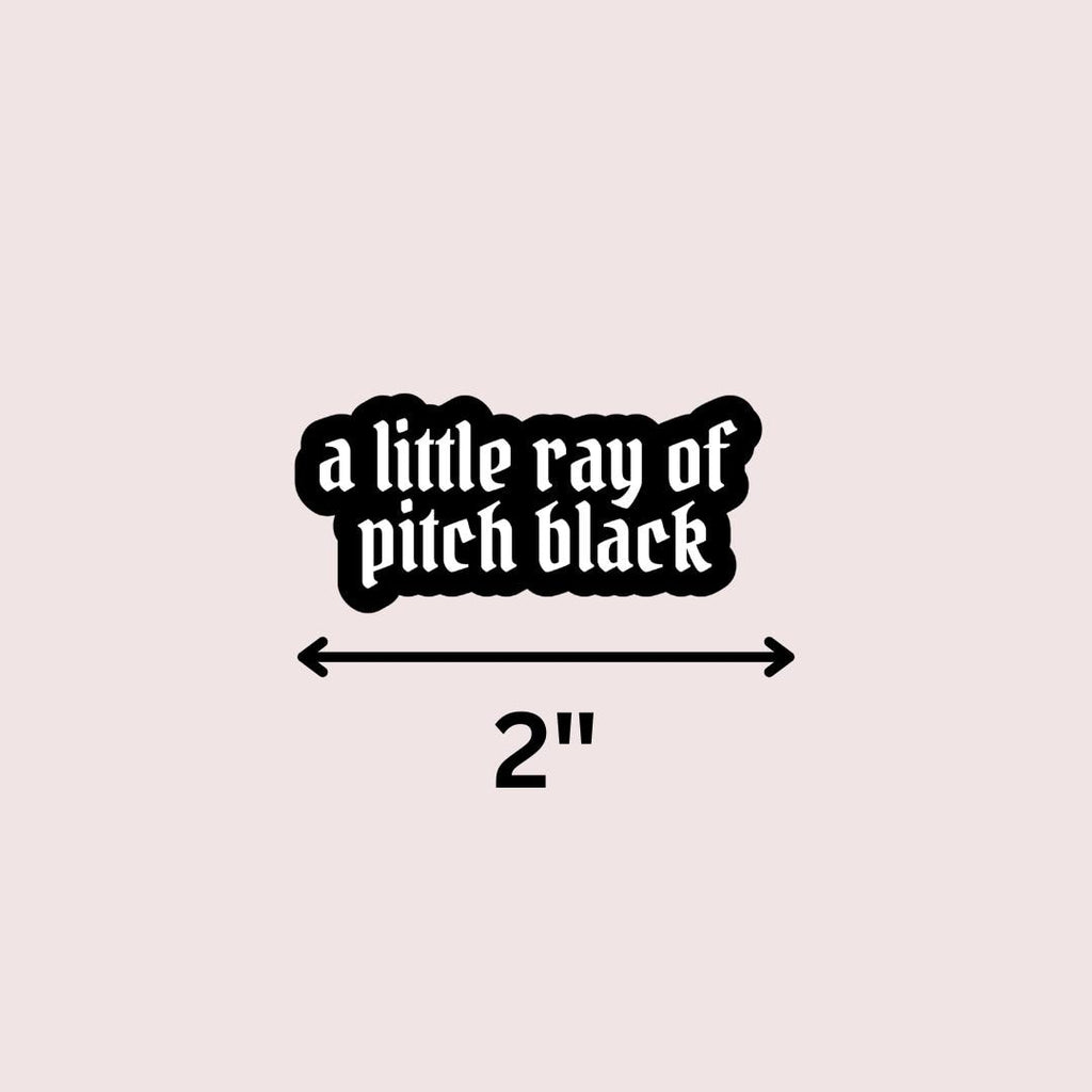 Pitch Black Kindle Sticker: Bookish Gothic Vinyl Decal sticker by Magic & Meaning