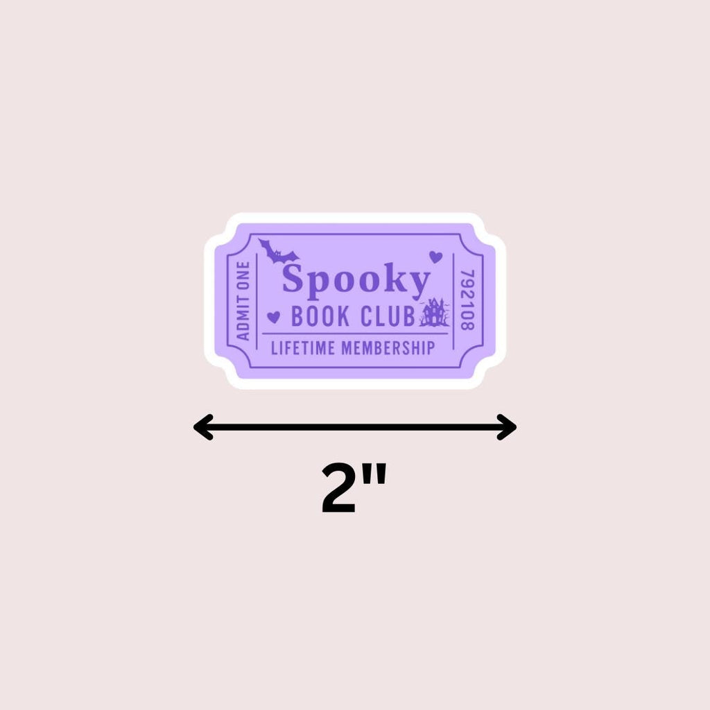 Spooky Book Club Ticket Kindle Sticker: Halloween Bookish Sticker sticker by Magic & Meaning