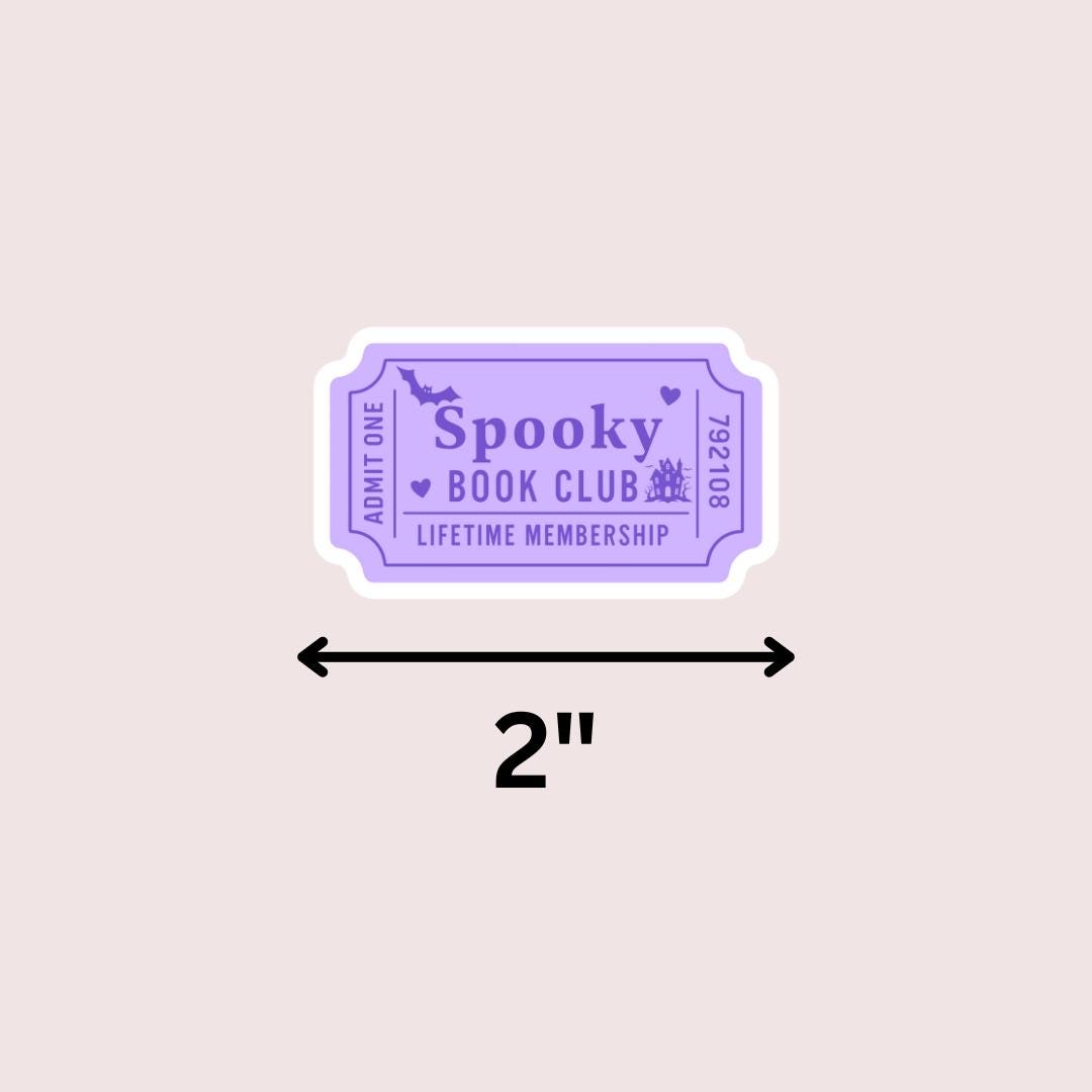 Spooky Book Club Ticket Kindle Sticker: Halloween Bookish Sticker sticker by Magic & Meaning