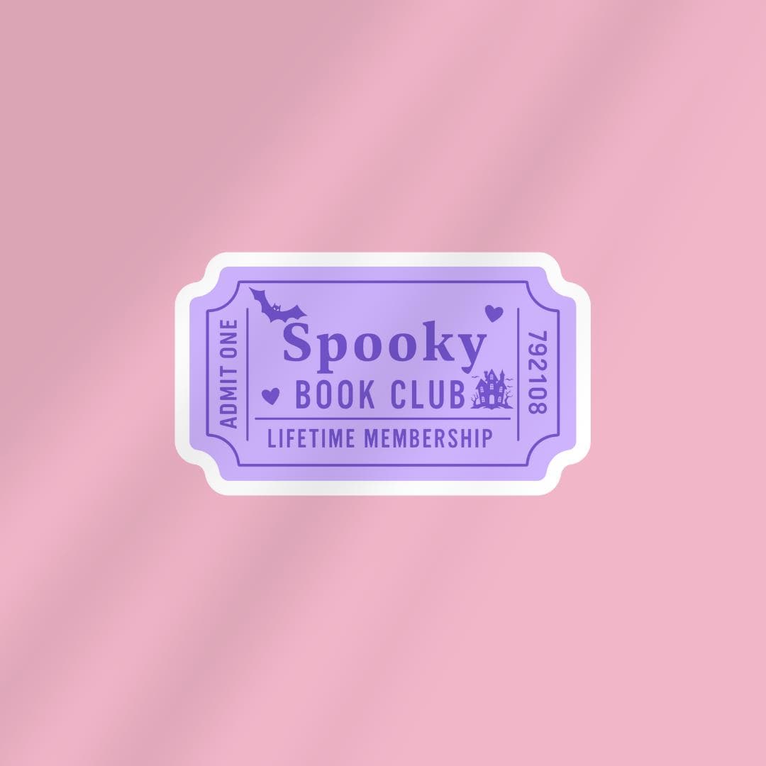 Spooky Book Club Ticket Kindle Sticker: Halloween Bookish Sticker sticker by Magic & Meaning