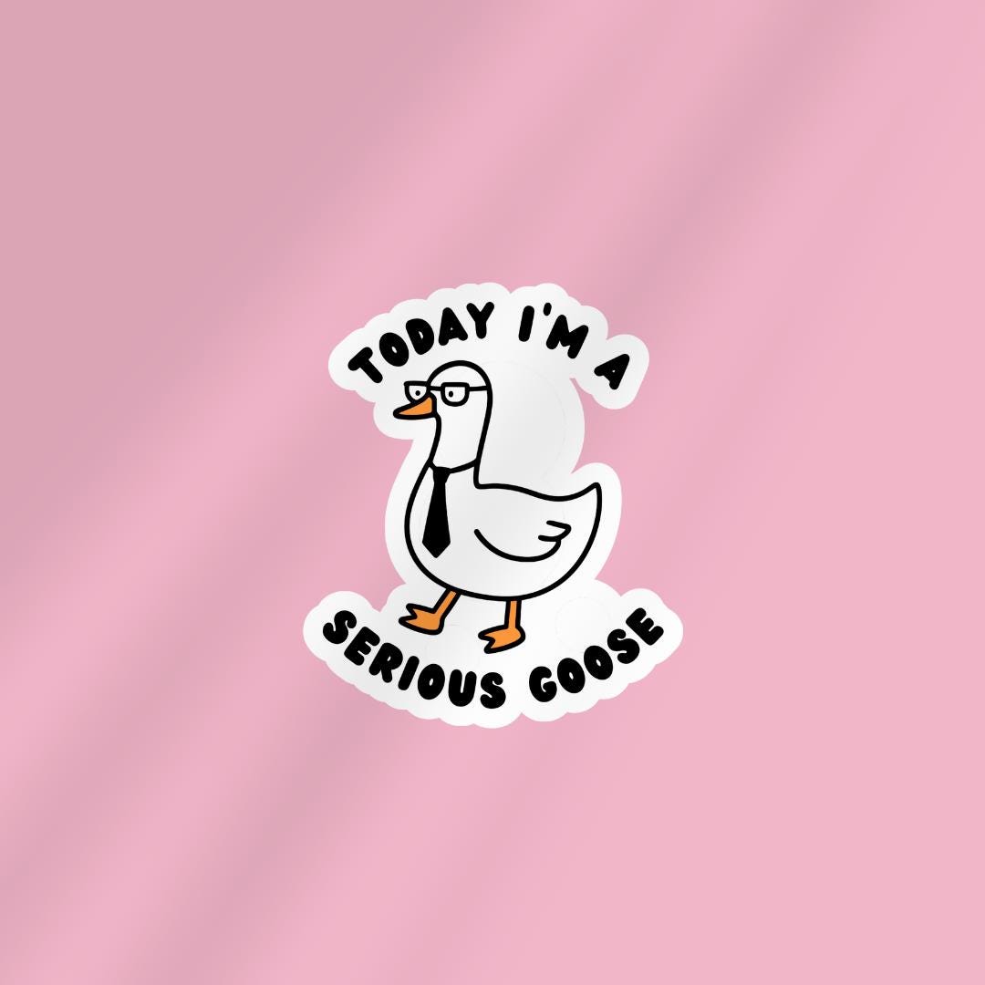 Today I'm A Serious Goose Kindle Sticker: Silly Goose Vinyl Decal sticker by Magic & Meaning