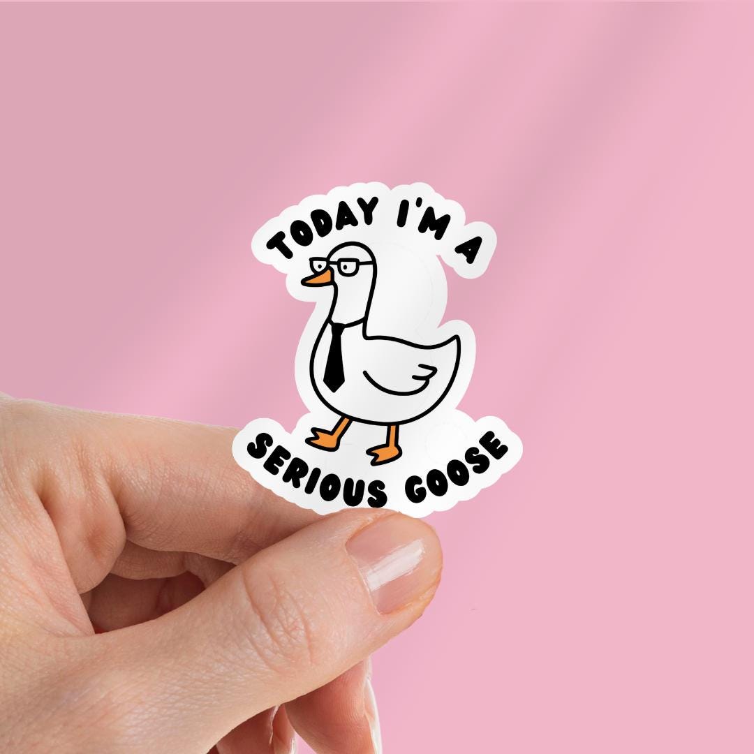 Today I'm A Serious Goose Kindle Sticker: Silly Goose Vinyl Decal sticker by Magic & Meaning