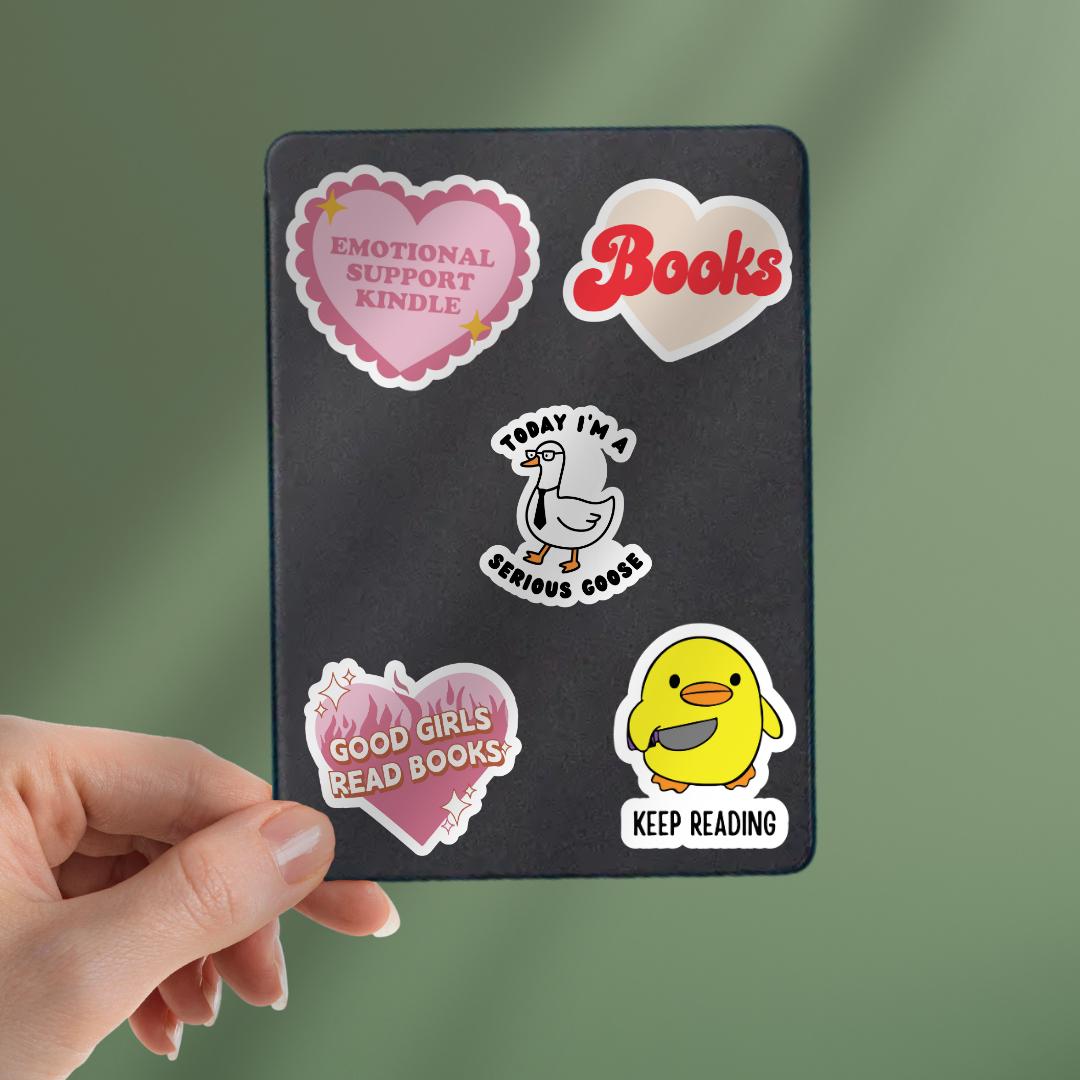 Today I'm A Serious Goose Kindle Sticker: Silly Goose Vinyl Decal sticker by Magic & Meaning