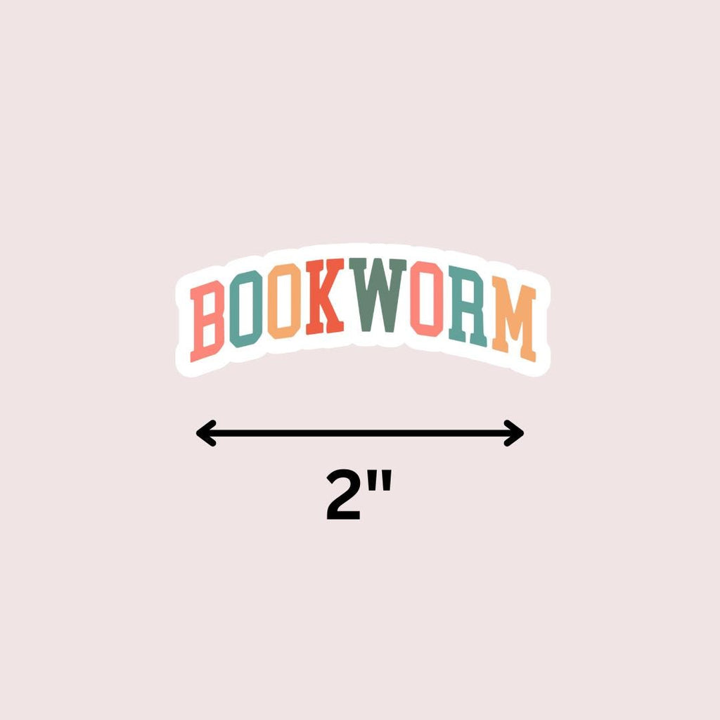 Bookworm Rainbow Kindle Sticker: Funny Book Lover Laptop Decal sticker by Magic & Meaning