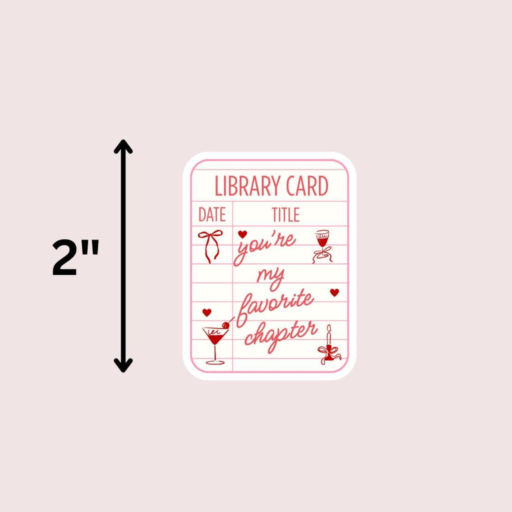 you're my favorite chapter Kindle Sticker: Library Card Book Sticker Gift For Reader sticker by Magic & Meaning
