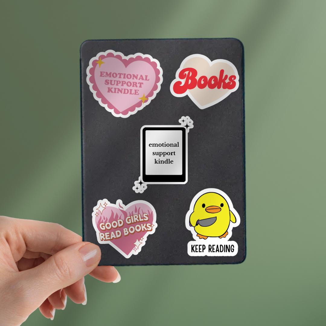 Emotional Support Kindle Sticker: Book Sticker For Reader sticker by Magic & Meaning