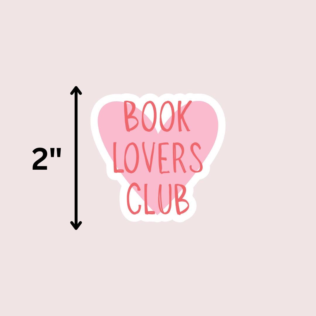 Book Lovers Club Kindle Sticker: Pink Heart - Girly Laptop Decal sticker by Magic & Meaning