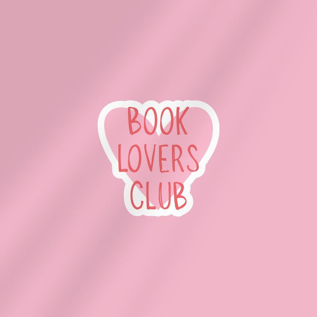 Book Lovers Club Kindle Sticker: Pink Heart - Girly Laptop Decal sticker by Magic & Meaning