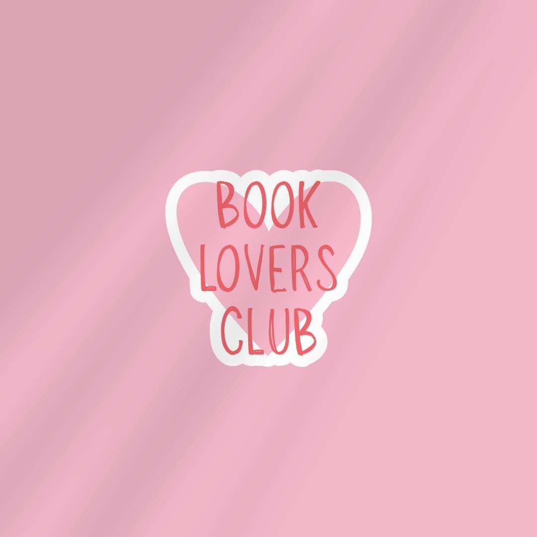 Book Lovers Club Kindle Sticker: Pink Heart - Girly Laptop Decal sticker by Magic & Meaning