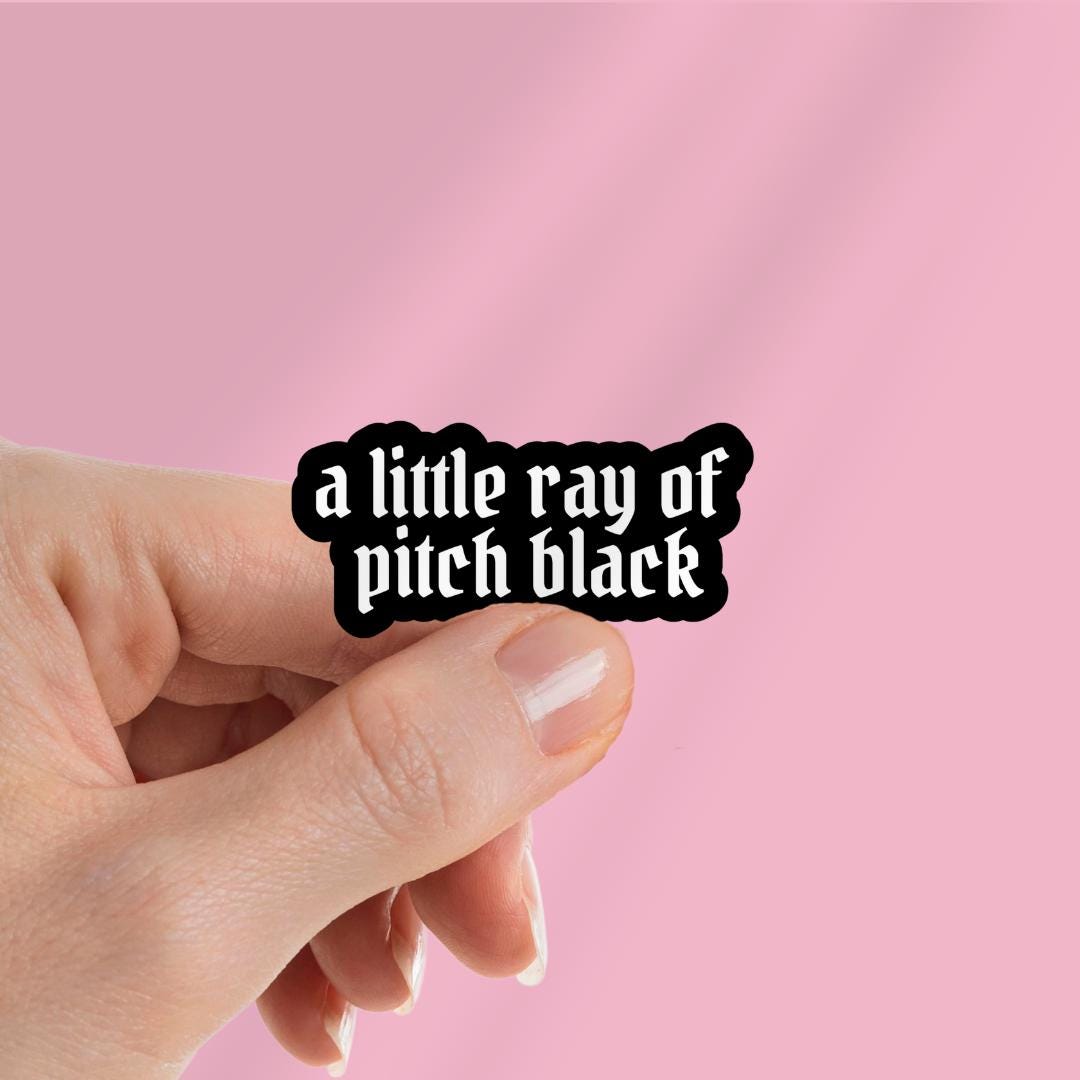 Pitch Black Kindle Sticker: Bookish Gothic Vinyl Decal sticker by Magic & Meaning