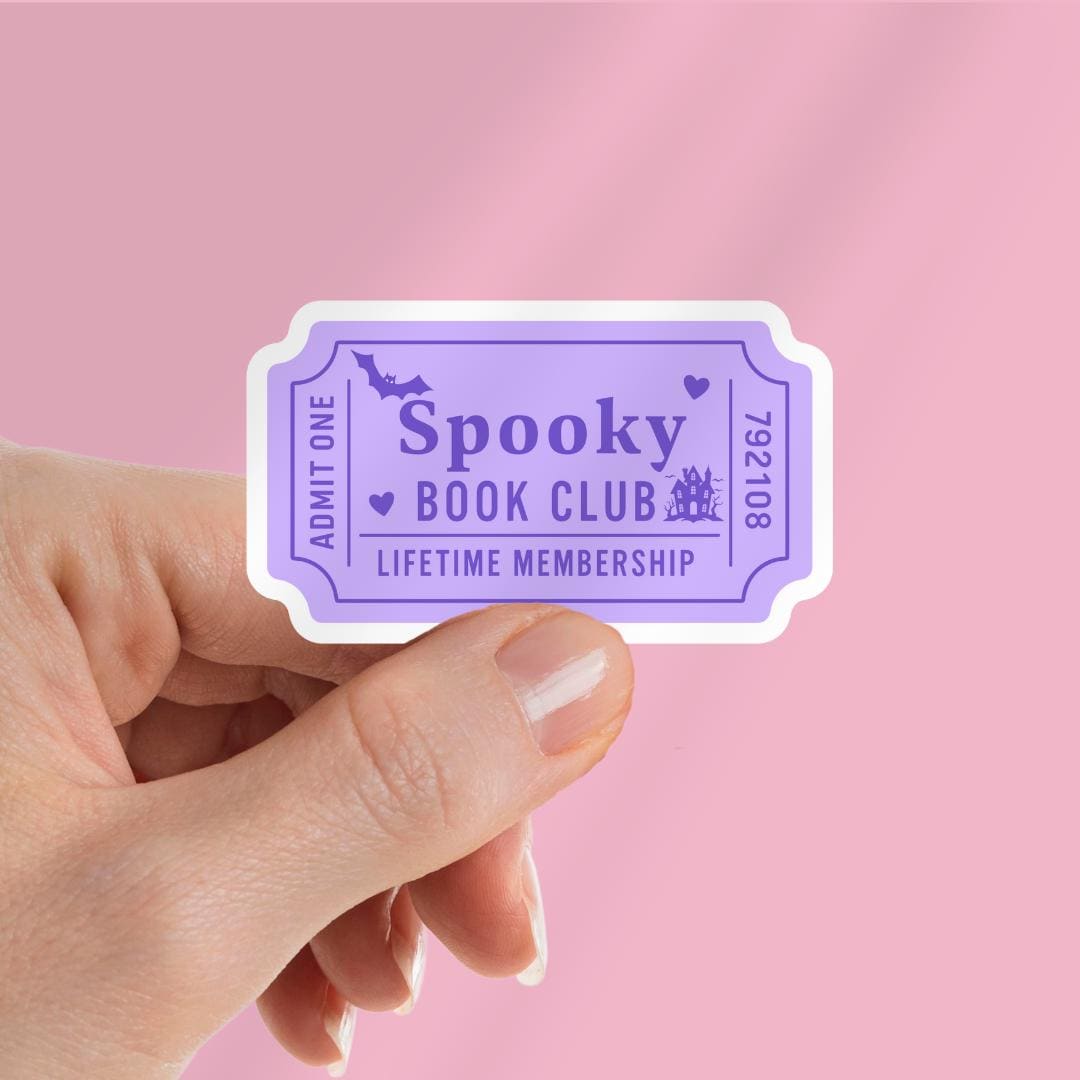 Spooky Book Club Ticket Kindle Sticker: Halloween Bookish Sticker sticker by Magic & Meaning