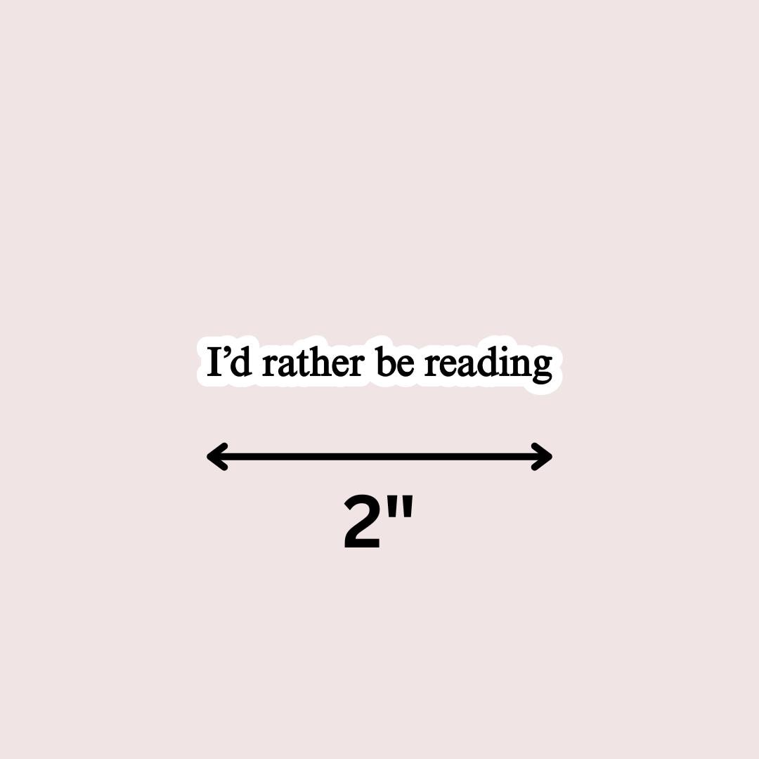 I'd Rather Be Reading Kindle Sticker: Funny Book Lover Decal sticker by Magic & Meaning
