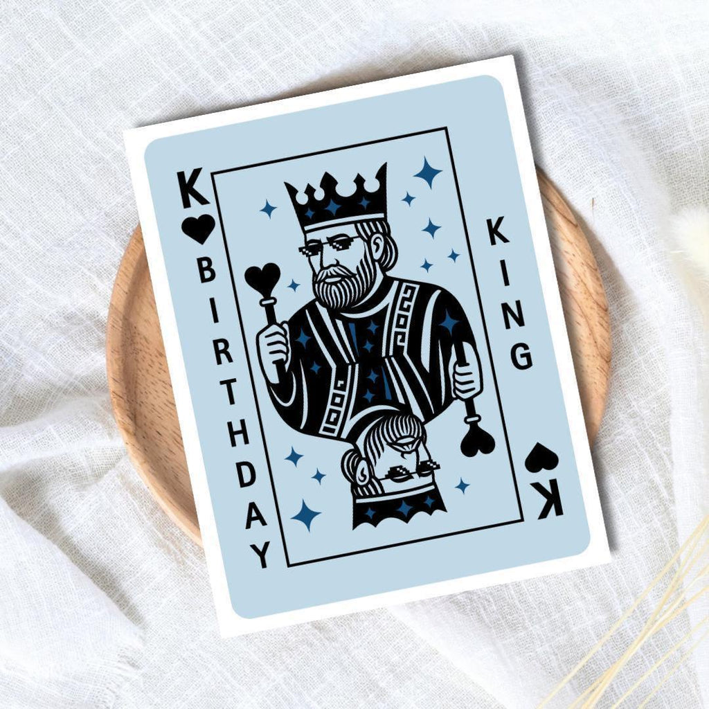 Birthday King Playing Card: Funny Card for Him - rude and funny Father’s Day card by Northern Wind Creative