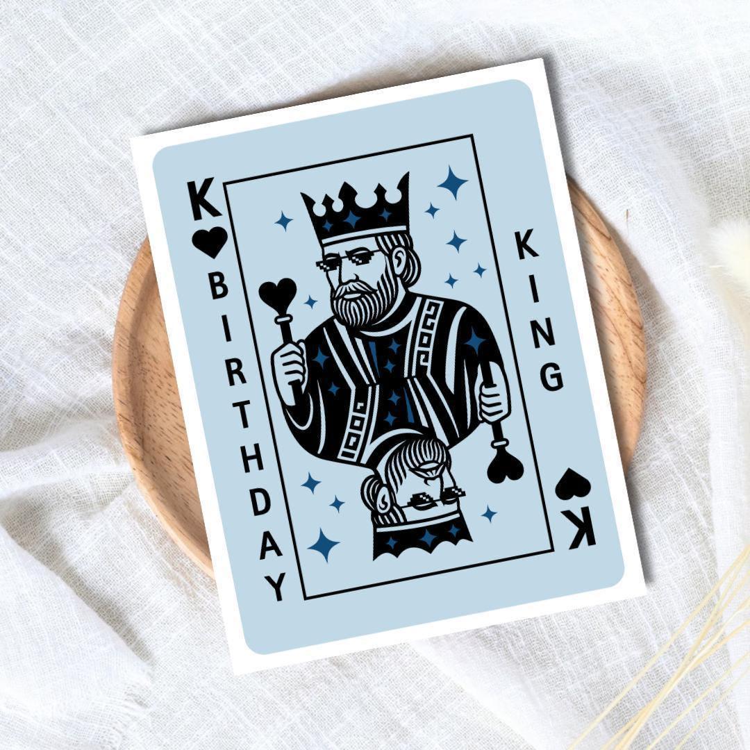 Birthday King Playing Card: Funny Card for Him - rude and funny Father’s Day card by Northern Wind Creative