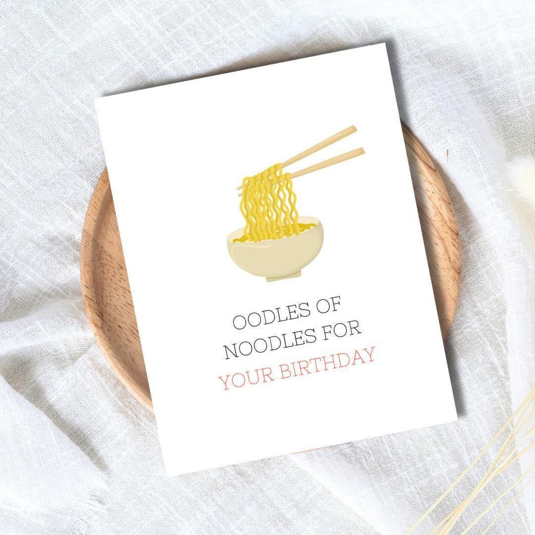 Noodles Birthday Card - rude and funny Father’s Day card by Northern Wind Creative