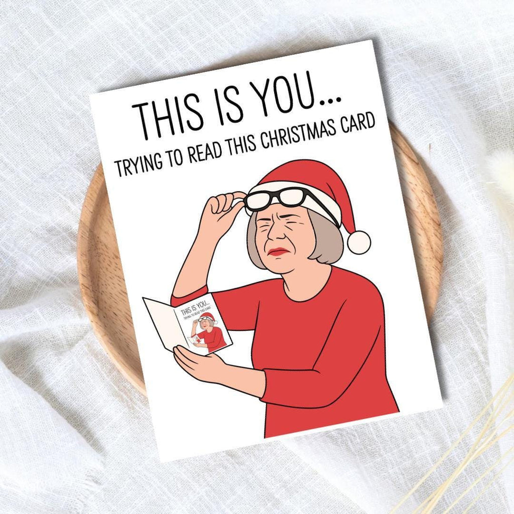 Funny Christmas Card for Mom or Older Wife: Stocking Stuffer - rude and funny Christmas card by Northern Wind Creative