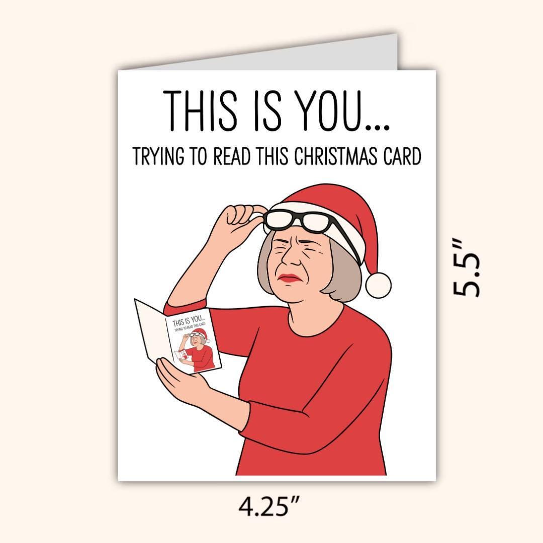 Funny Christmas Card for Mom or Older Wife: Stocking Stuffer - rude and funny Christmas card by Northern Wind Creative