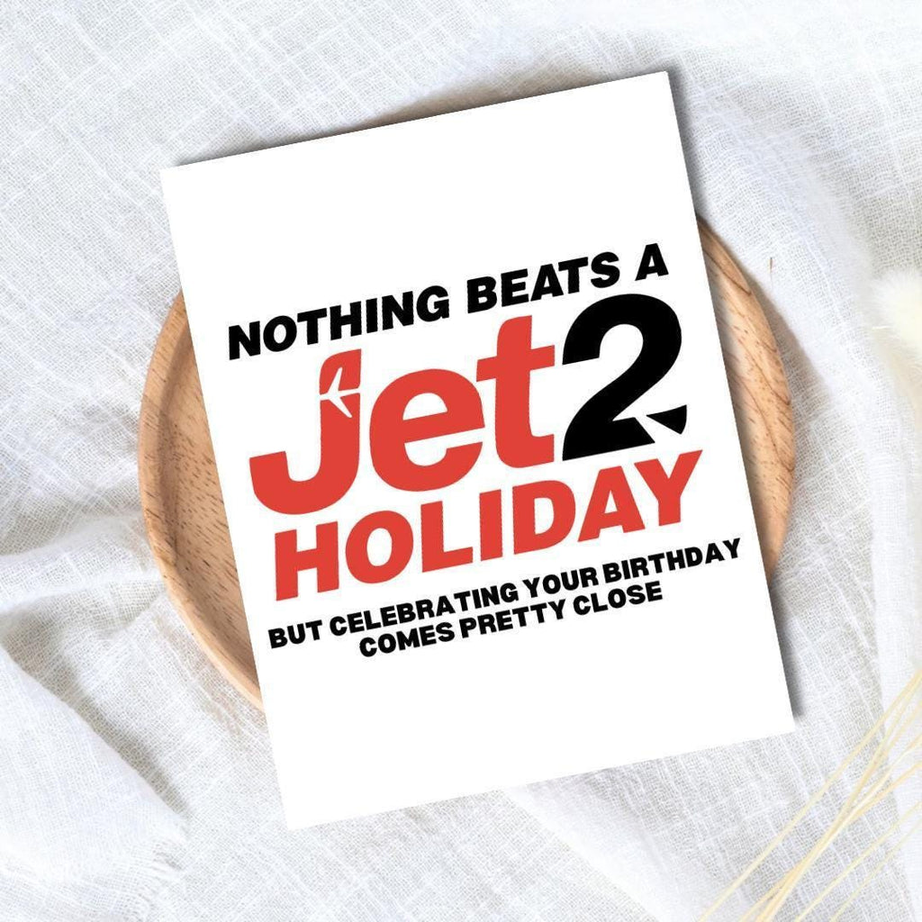 Jet2 Holiday Tiktok Meme Birthday Card - rude and funny Father’s Day card by Northern Wind Creative