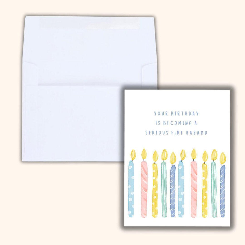 Fire Hazard Humor for Friends Birthday Card - rude and funny birthday card by Northern Wind Creative