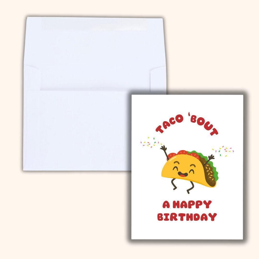 Funny Taco Birthday Card - rude and funny Father’s Day card by Northern Wind Creative