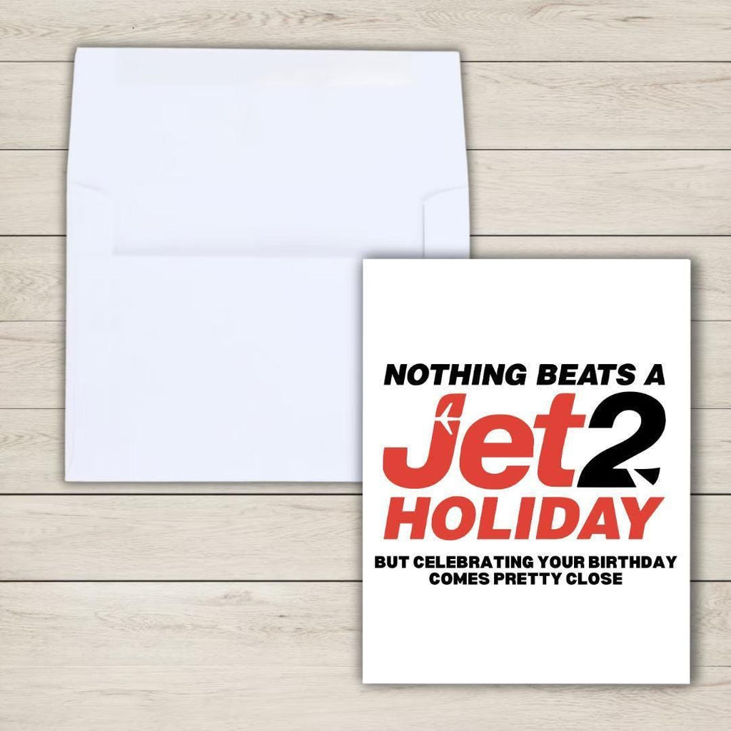 Jet2 Holiday Tiktok Meme Birthday Card - rude and funny Father’s Day card by Northern Wind Creative