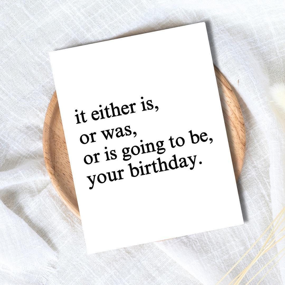 "It Either Is, or Was..." Birthday Card - rude and funny Father’s Day card by Northern Wind Creative